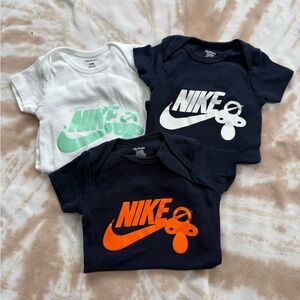 *Circuit Made* 3-6M Gerber Bodysuits with Fun Nike/Paci Design